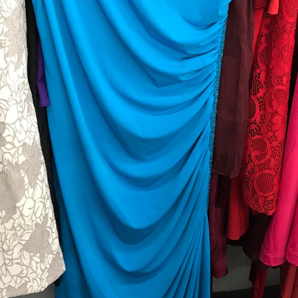 One Shoulder Sleeveless Gown Size 8